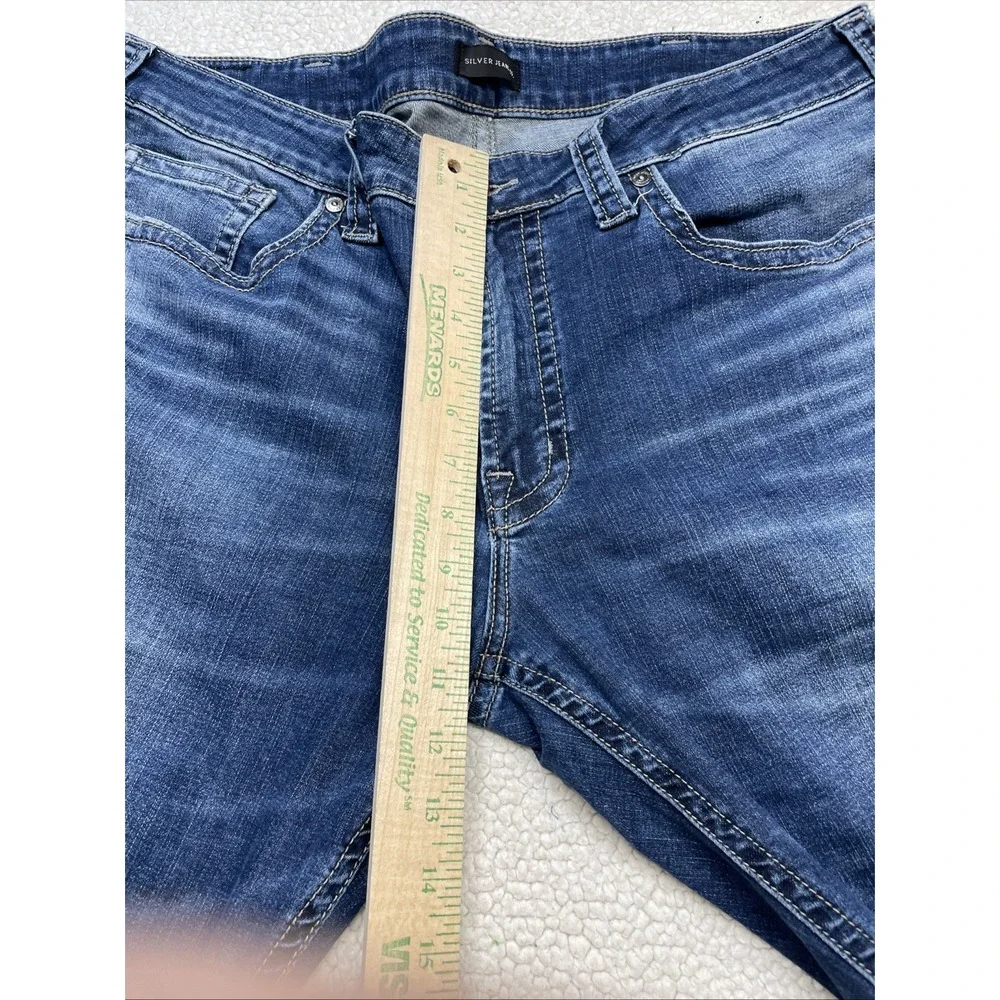 Silver Jean Co Eddie 36x30 Mens Denim Dark Wash Blue Jeans (38x31)